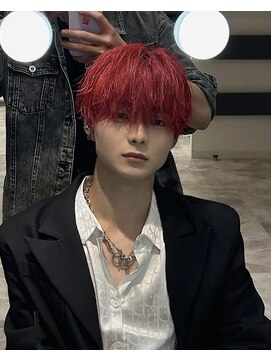 シェノン オム(CHAINON HOMME) 【韓国アイドル風】赤髪ラウンドマッシュ