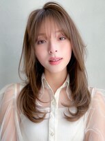 アグノス 青山(Agnos) 小顔レイヤーカットクラゲヘアーココアベージュオリーブグレー