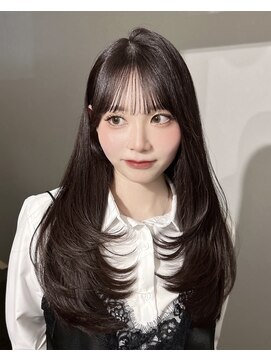 シー(See.) 韓国へアレイヤーカット顔周りカットブリーチなしカラーA