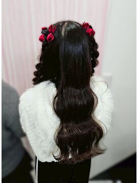 ベルグロー 北新地上通り店(BELLEGROW) 【ライブで輝く】編みおろしハーフツイン｜大阪梅田