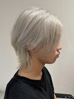 メンズカラー ウォルト 名駅店(walt)&nbsp;【walt】山田 恭輔 ホワイトシルバー　ウルフカット