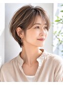 白髪ぼかし似合わせ大人ショート30代40代50代60代◎