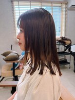 ＨＡＩＲ　ＭＥＮＯＵ&nbsp;さらつやチョコレートブラウンのナチュラルボブ