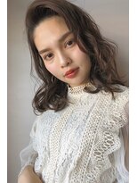 レセ 南柏店(Laissez)&nbsp;大人のかき上げニュアンスミディアムスタイル【レセ南柏店】