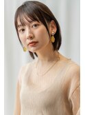 前髪かき上げイメチェンイヤリングカラーラベンダーカラーくびれ