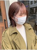 顔まわりレイヤー 暖色 イヤリングカラー オレンジ 担当落合