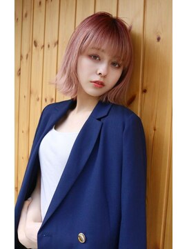 ブゾン(buZon) 【buZonブゾン】外ハネ×コーラルピンク