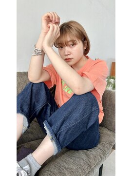 ムード タテマチ(mood tatemachi) ミルクベージュ×耳掛けボブ