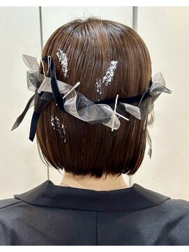 スタイル 横浜(STYLE) 結婚式お呼ばれボブアレンジ／ヘアセット/カチモリ/アレンジ