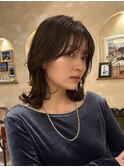 #ミディアムレイヤー・おしゃれパーマ・ニュアンスパーマ・銀座