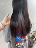 サラツヤストレートロング 大人可愛いナチュラル黒髪暗髪