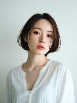 シェル 立川(shell) くびレイヤーエモージュグレージュカラーくびれショート【立川】