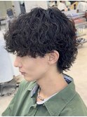天神波巻きスパイラルパーマ波巻きパーマプードルパーマ強め20代