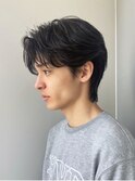 メンズカット/ニュアンスパーマ/センターパート