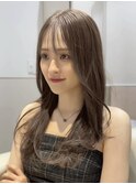 サファイアグレージュ×さりげない顔周りカット