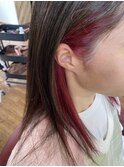 イヤリングカラーRED×pink