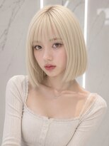ランテルディ 渋谷(LANTERDIT)&nbsp;ブロンドベージュ  ダブルカラー  ホワイトベージュ  ボブ