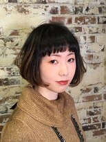 サロンドグレース&nbsp;ジグザグバングなミニマムボブ