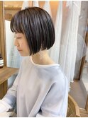 ダークアッシュ　ショートボブ