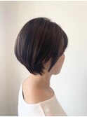 大人ショート×フォギーベージュ