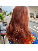ハイライト×オレンジヘア