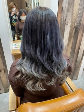 プリンプ(PRIMP) #グラデーション#ブルーシルバー