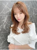 大人かわいいフェザーバングくびれレイヤーヘア10代20代30代