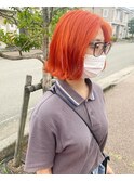 ダブルカラー ブラッドオレンジ ボブ