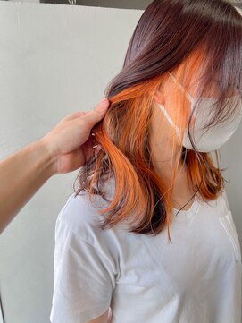 モノトーン(MONOTONE) オレンジイヤリングカラー