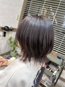 ヘアーリゾートガーデンバイトロント 船橋法典店(Hair Resort Garden by Toronto) ウルフボブ×ラベンダーブラウン【船橋、西船橋、新船橋、塚田】