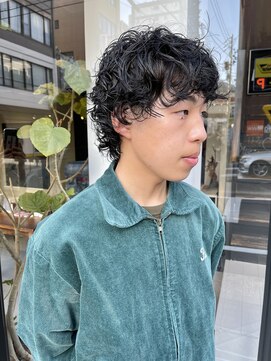 ヘアー アイス カンナ(HAIR ICI Canna) 無造作メンズウルフスパイラルパーマ メンズパーマ 金山/ 井上