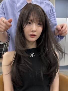 サイン 表参道(SIGN) 韓国ヘアグレージュカラーブリーチ無し髪質改善イヤリングカラー