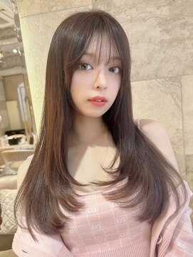 プアメリア 名古屋(Puamelia) ワンカールで可愛いレイヤーカット/透明感ブラウンベージュ