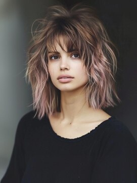 アルトリスト(Altruist Aging×HAIR&SPA) ★ダークアッシュ大人ガーリーボブ着物ミディアムレイヤーカット