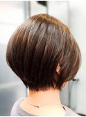 30代40代50代60代くびれ前下がりボブ脱白髪染め白髪ぼかし３