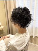 メンズパーマ　ボブベース　ツイストスパイラル