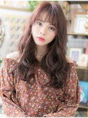 ピンクラベンダー外国人風ウェーブパーマh4戸田公園20代30代40代