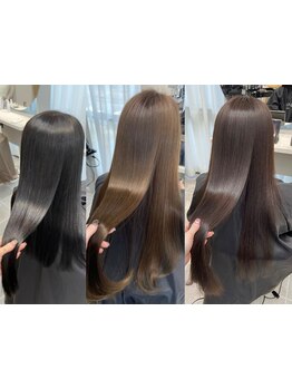 厳選成分で髪内部まで補修する“厳選トリートメントで素髪から美しく。美しさを長くキープが自慢［薬院］