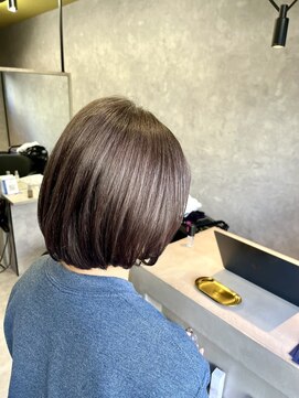 白髪ぼかしハイライトベージュ