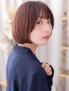 カバーヘア イヴ 戸頭店(COVER HAIR EVE) 透けバングバーガンディ小顔ミニボブレイヤーa戸頭20代30代40代