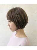 ☆前髪あり耳掛け丸みくびれ大人ショートボブ30代40代50代☆