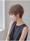 ショートカット/ブラウンベージュ/小顔カット