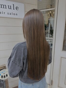 アミュレ ヘア サロン(Amule hair salon) ブリーチ1回オリーブベージュカラー2026夏前ハイトーン