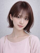 ガーディナ(Gardina)&nbsp;外ハネボブ 髪質改善 ピンクブラウン 顔周りカットアッシュ