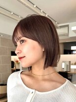 サンド ミュウ 横浜店(sand mieu)&nbsp;楽に可愛く◎/巻ける地毛風縮毛矯正×ボブ×ベージュ