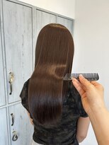 ロテ(LOTE.)&nbsp;一宮/ 羽エクステ ハッシュウルフ  ミントグレージュ 流しバング