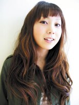 ピエドプールポッシュ(PiED DE POULE POCHE)&nbsp;ロングウェーブに思いきりショートバングをプラス！