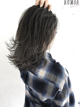 ルモア(RUMOR) Rumor×3Dハイライトカラー『ダークグレージュレイヤーミディ』