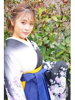 ヴァンクシー バイ ルナ(VANKCY by Luna) 卒業式 向ケ丘遊園 登戸 大人ボブ 着物ヘア 袴 ことりベージュ