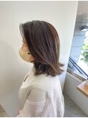 《緑橋/城東区/女性サロン》極細ハイライト 白髪ぼかし